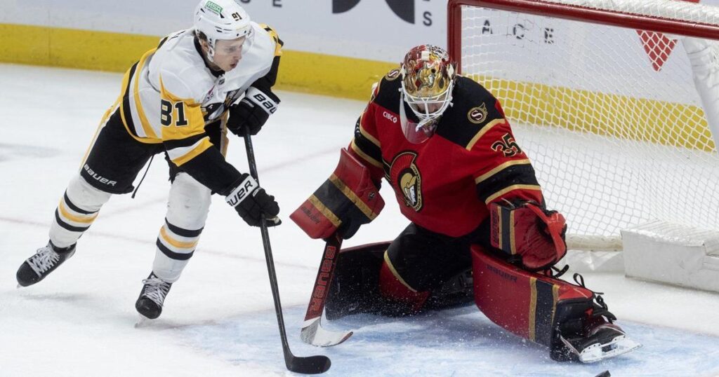 Kindel nets shootout winner as Penguins squeeze past Senators 4-3, lose Crosby