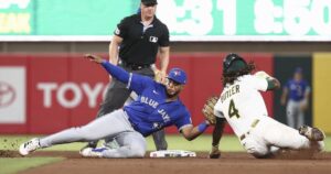 Jays deal Jimenez to Marlins for infielder Gleed