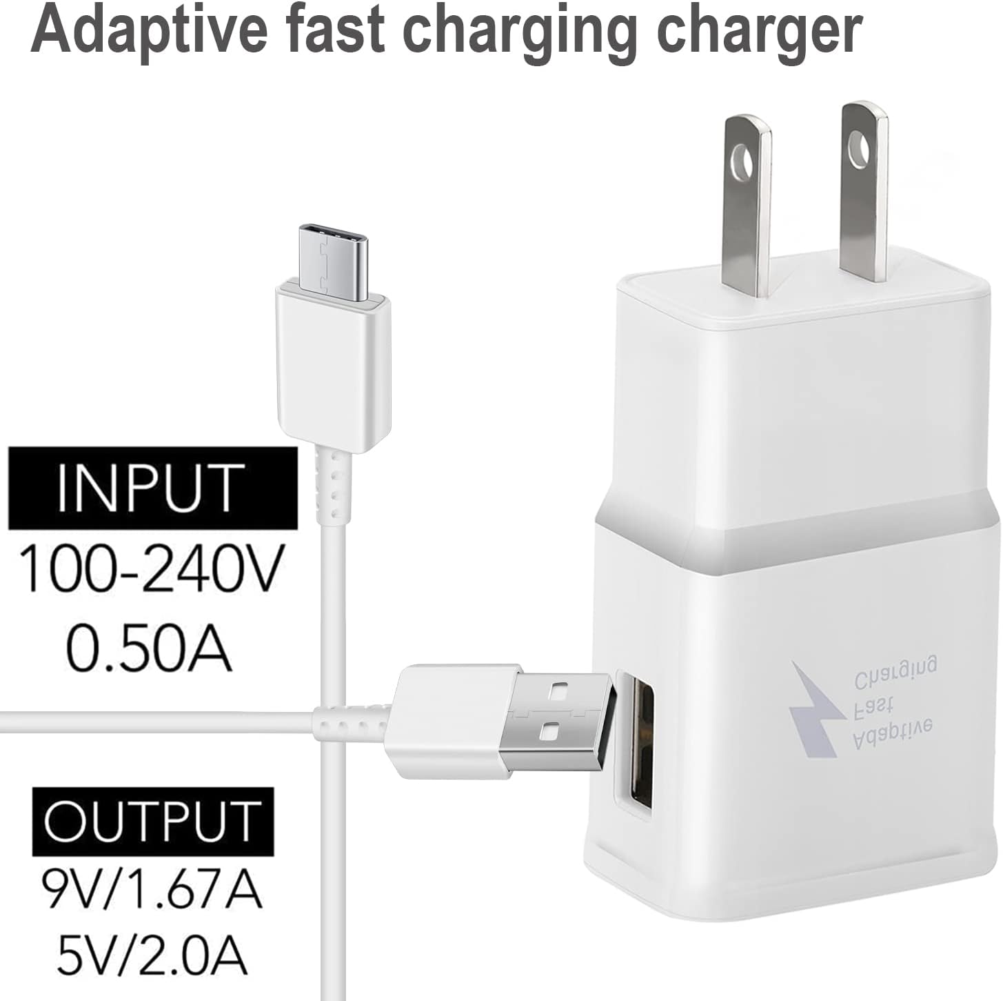Fast Charging Charger for Samsung Phone, (2 Pack) ... - Image 3