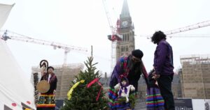 Cree baby takes first steps on Parliament Hill in historic ceremony