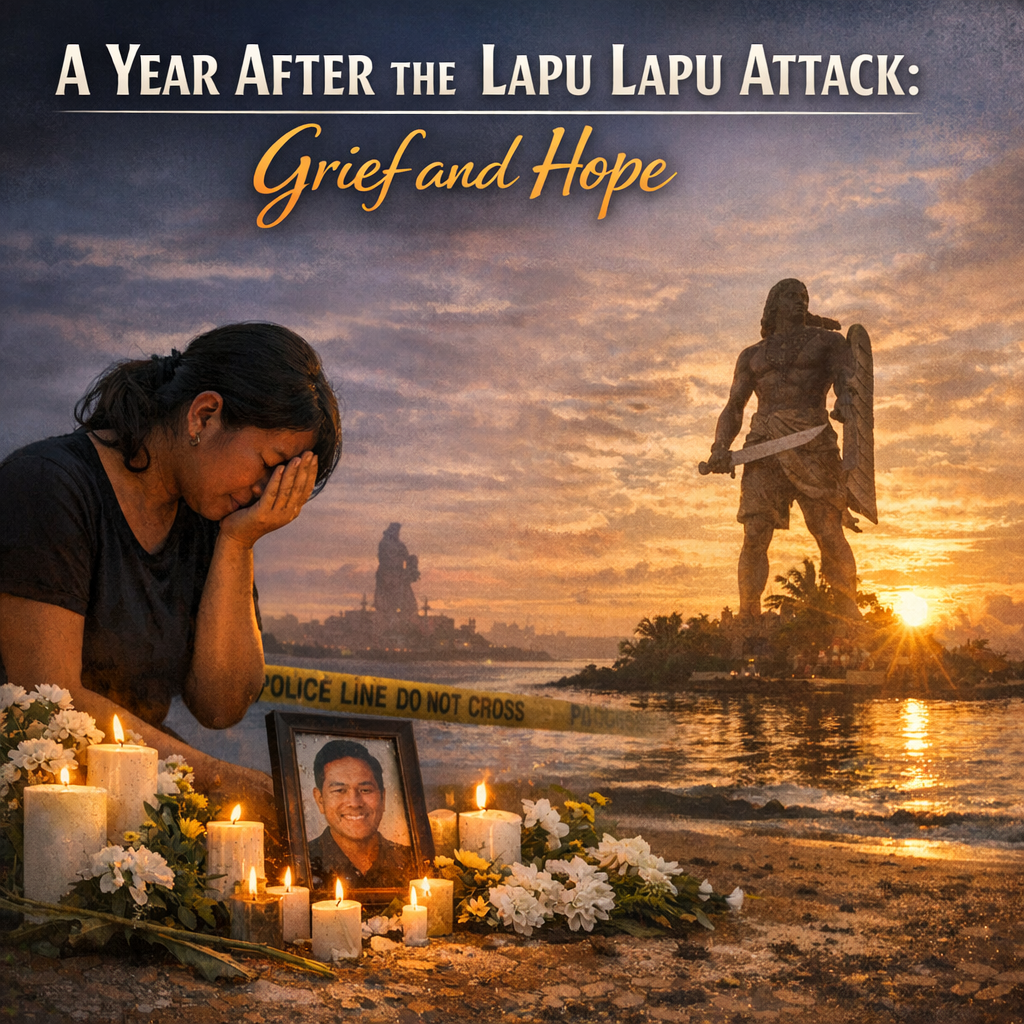 Illustration of A Year After the Lapu Lapu Attack: Grief and Hope