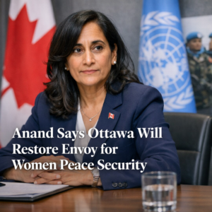 Anand Says Ottawa Will Restore Envoy for Women Peace Security Anand Says Ottawa Will Restore Envoy for Women Peace Security