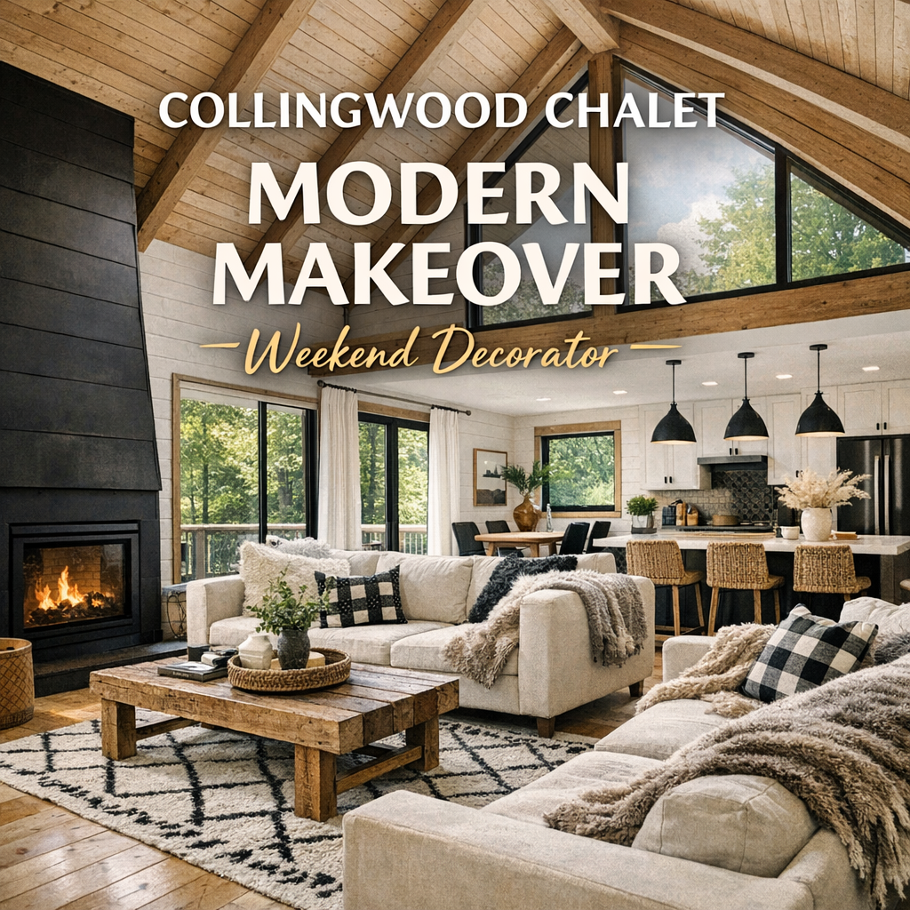 Illustration of Collingwood Chalet Modern Makeover Weekend Decorator