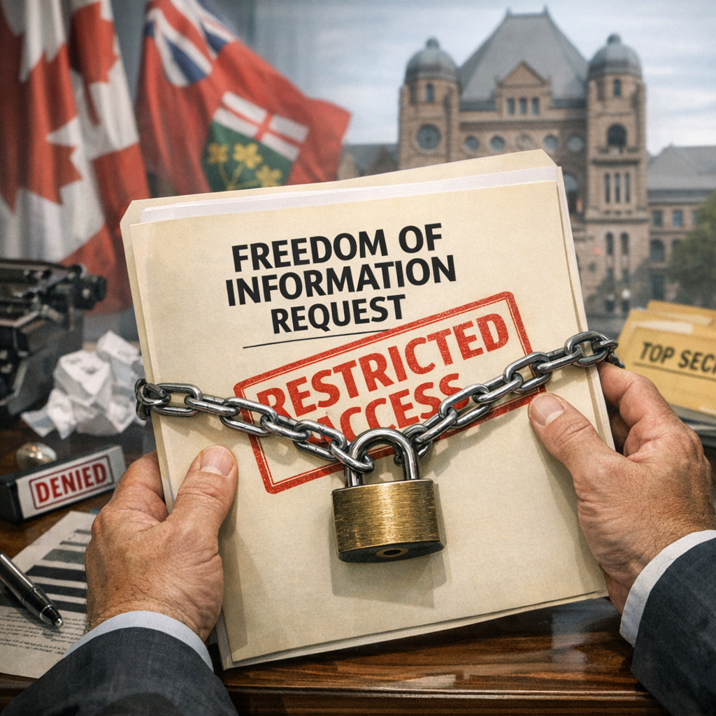Illustration of Ford government makes freedom of information clampdown law