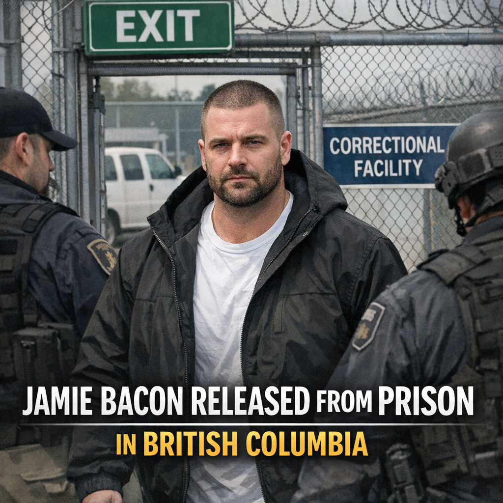Illustration of Jamie Bacon Released From Prison in British Columbia