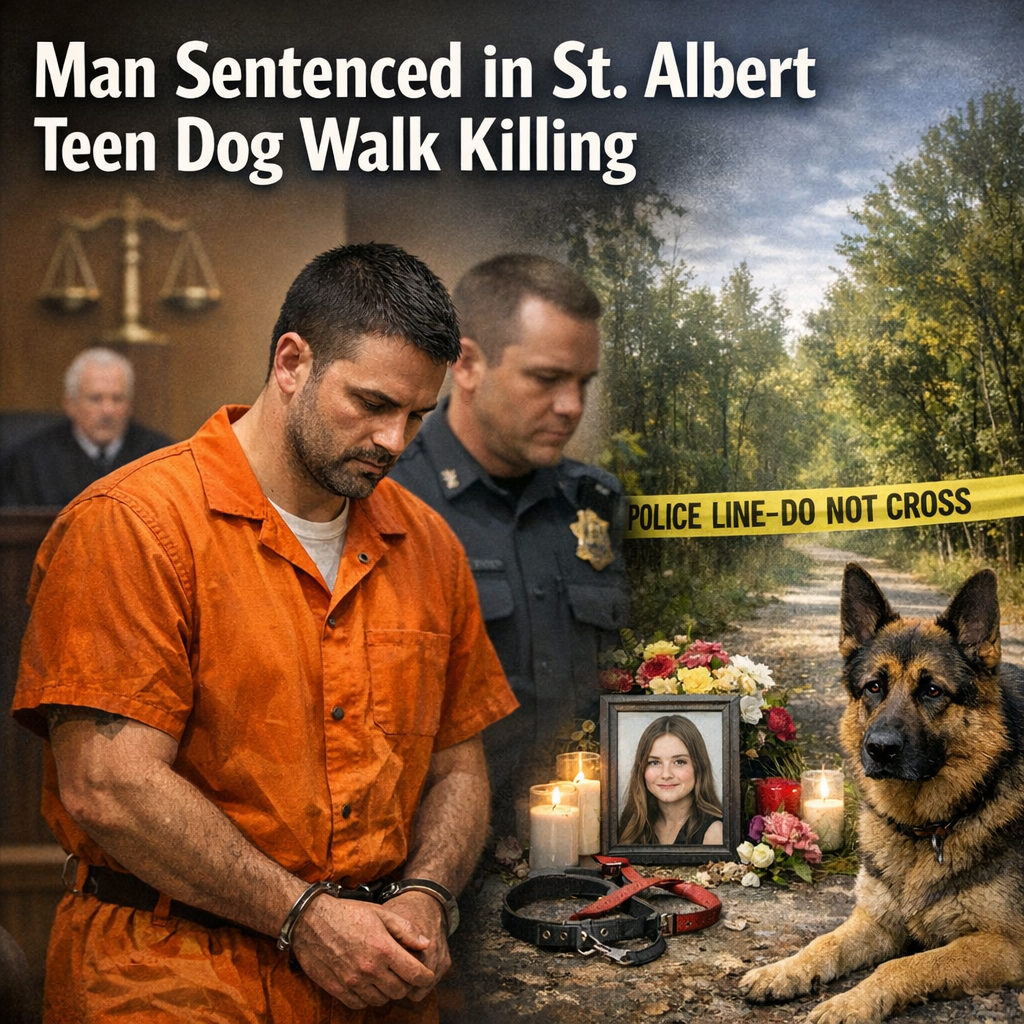 Illustration of Man Sentenced in St. Albert Teen Dog Walk Killing