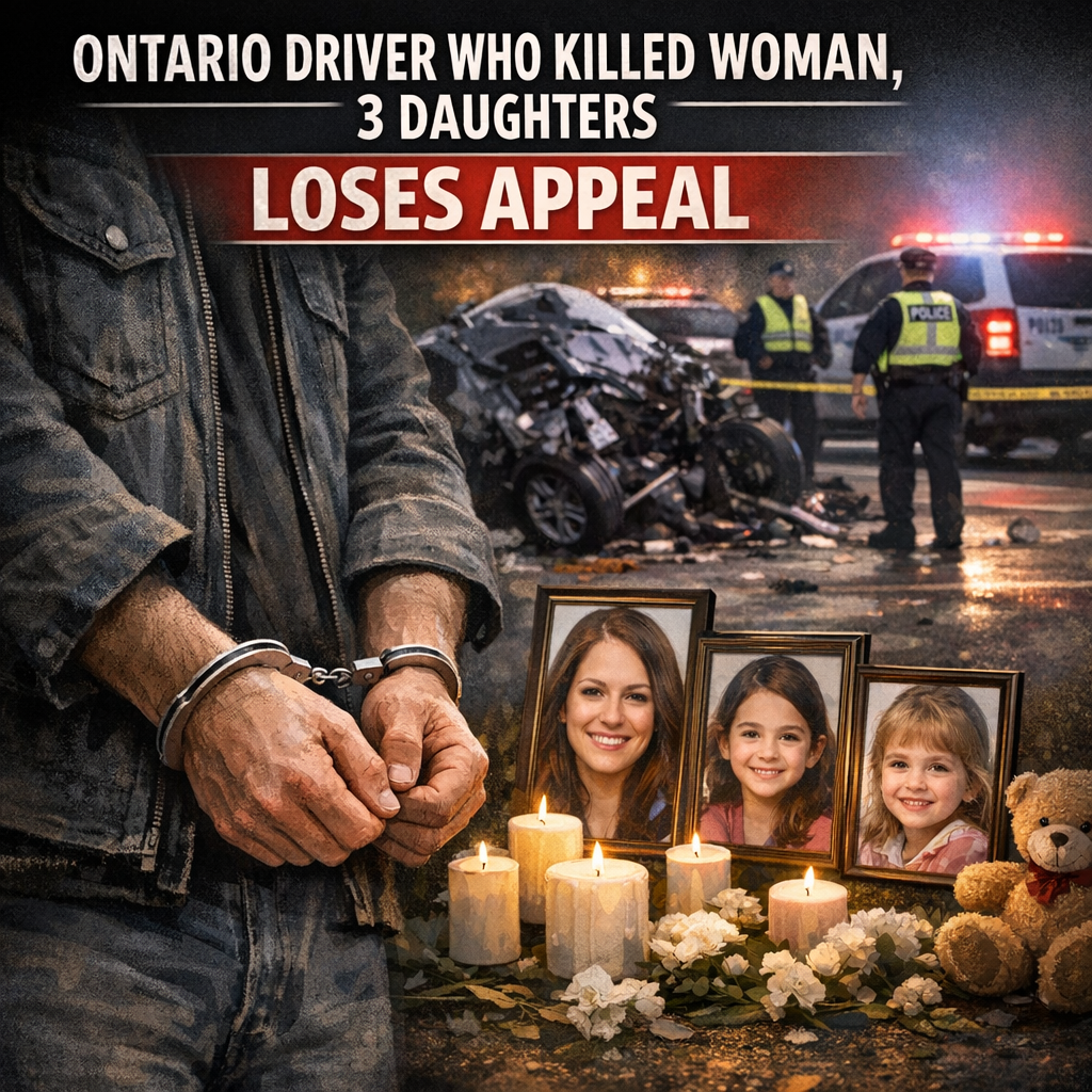 Illustration of Ontario Driver Who Killed Woman, 3 Daughters Loses Appeal