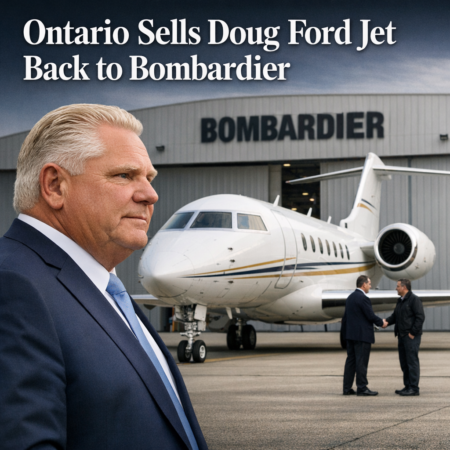 Ontario Sells Doug Ford Jet Back to Bombardier