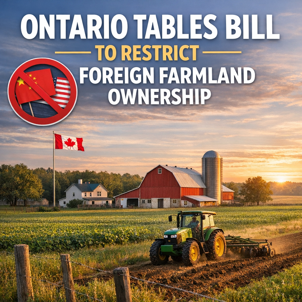 Illustration of Ontario Tables Bill to Restrict Foreign Farmland Ownership