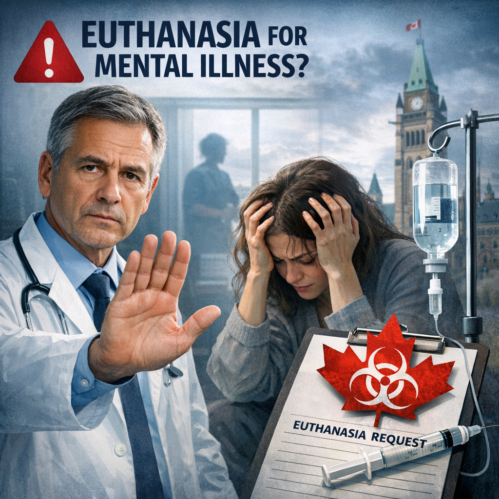 Illustration of Psychiatrist Warns Canada on Euthanasia for Mental Illness