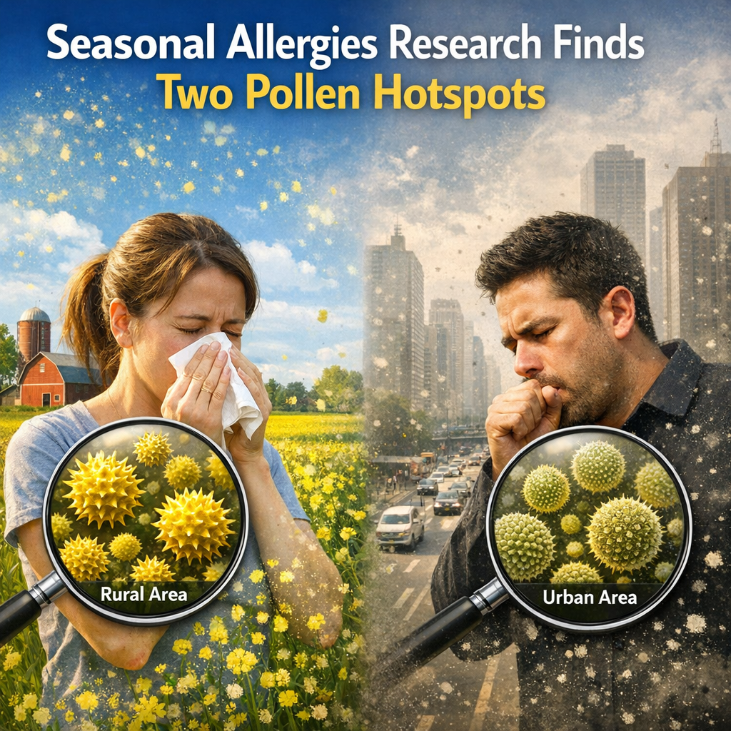 Illustration of Seasonal Allergies Research Finds Two Pollen Hotspots