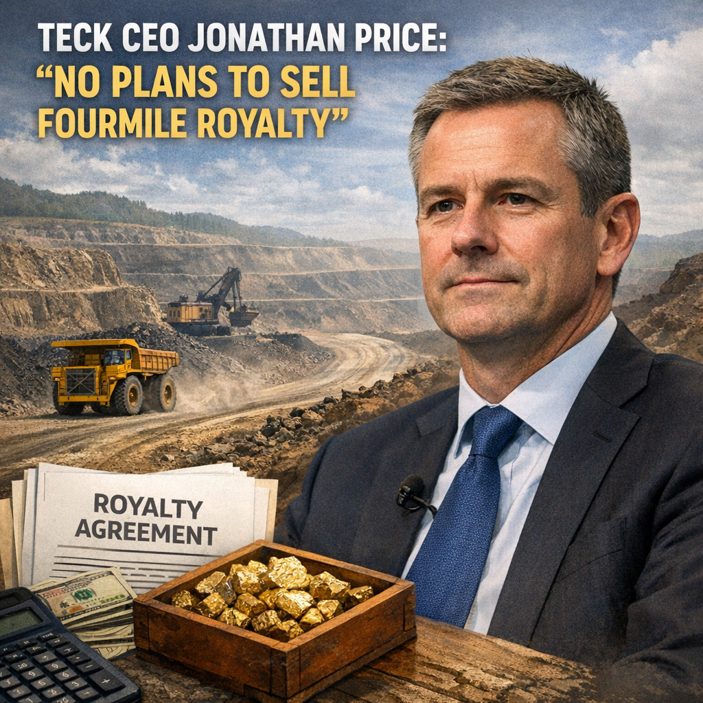 Illustration of Teck CEO Jonathan Price Says No Plans to Sell Fourmile Royalty