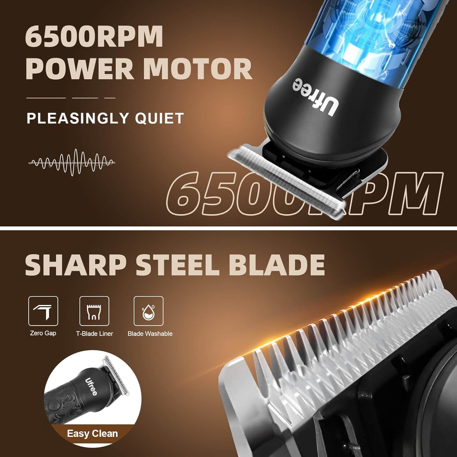 Ufree Beard Trimmer for Men, Electric Razor Shaver... - Image 5