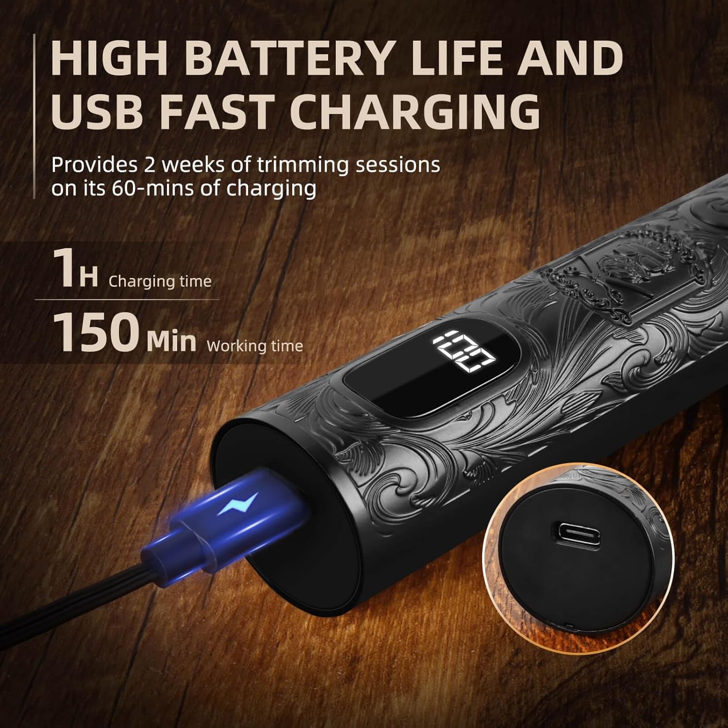 Ufree Beard Trimmer for Men, Electric Razor Shaver... - Image 7