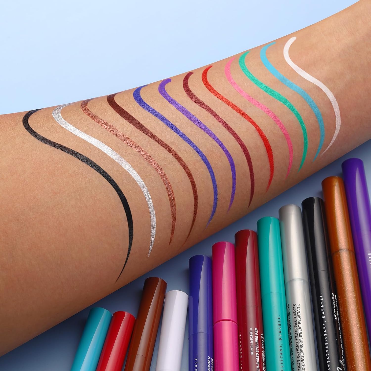 LANGMANNI 12 Colors Matte Liquid Eyeliner Set, Neo... - Image 4