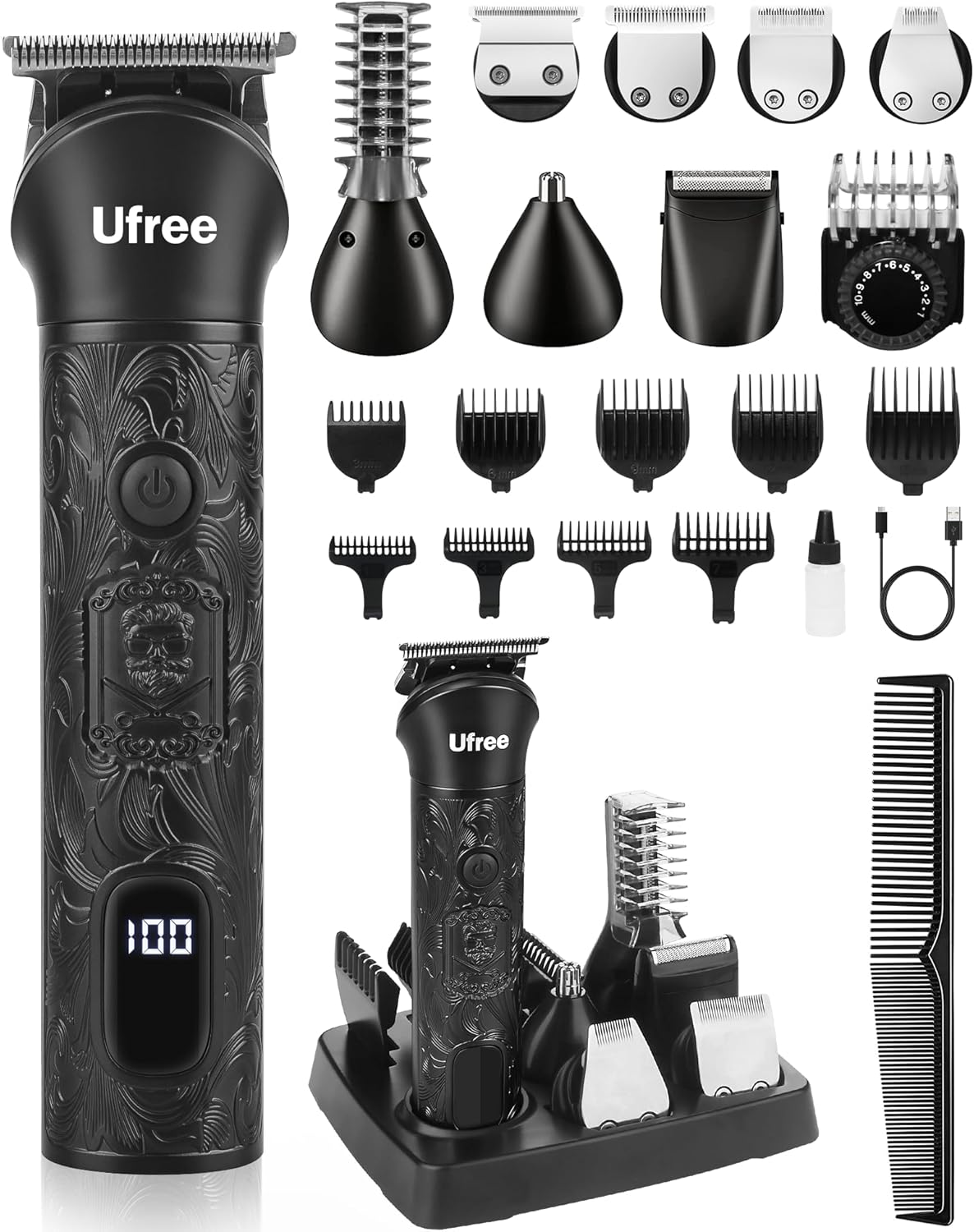 Ufree Beard Trimmer for Men, Electric Razor Shaver... - Image 2