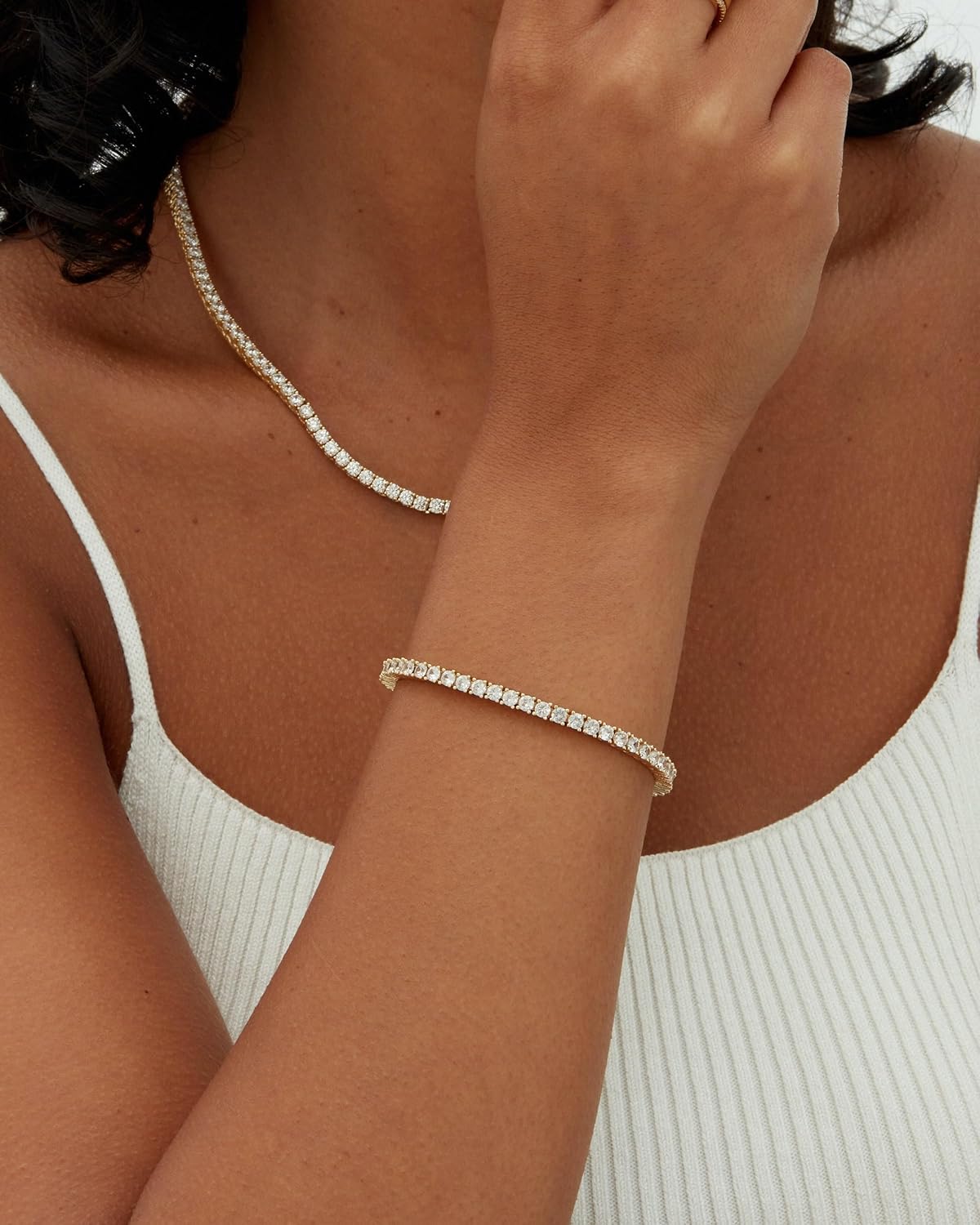 PAVOI 14K Gold Plated Tennis Bracelets for Women -... - Image 3