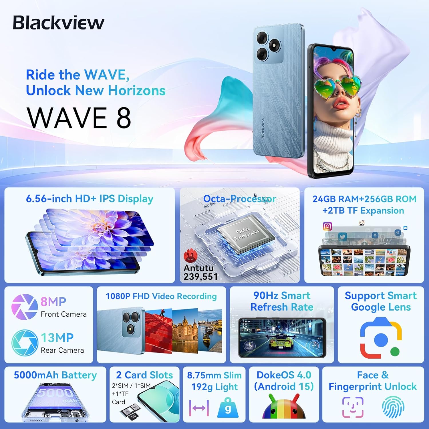 Blackview Wave 8(2025) Unlocked Cell Phones Canada... - Image 6