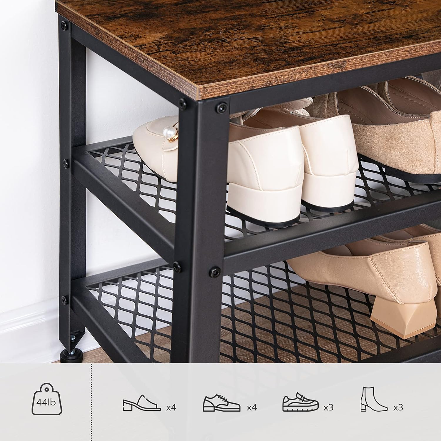 HOOBRO Coat Rack Shoe Bench Set, Industrial Entryw... - Image 7