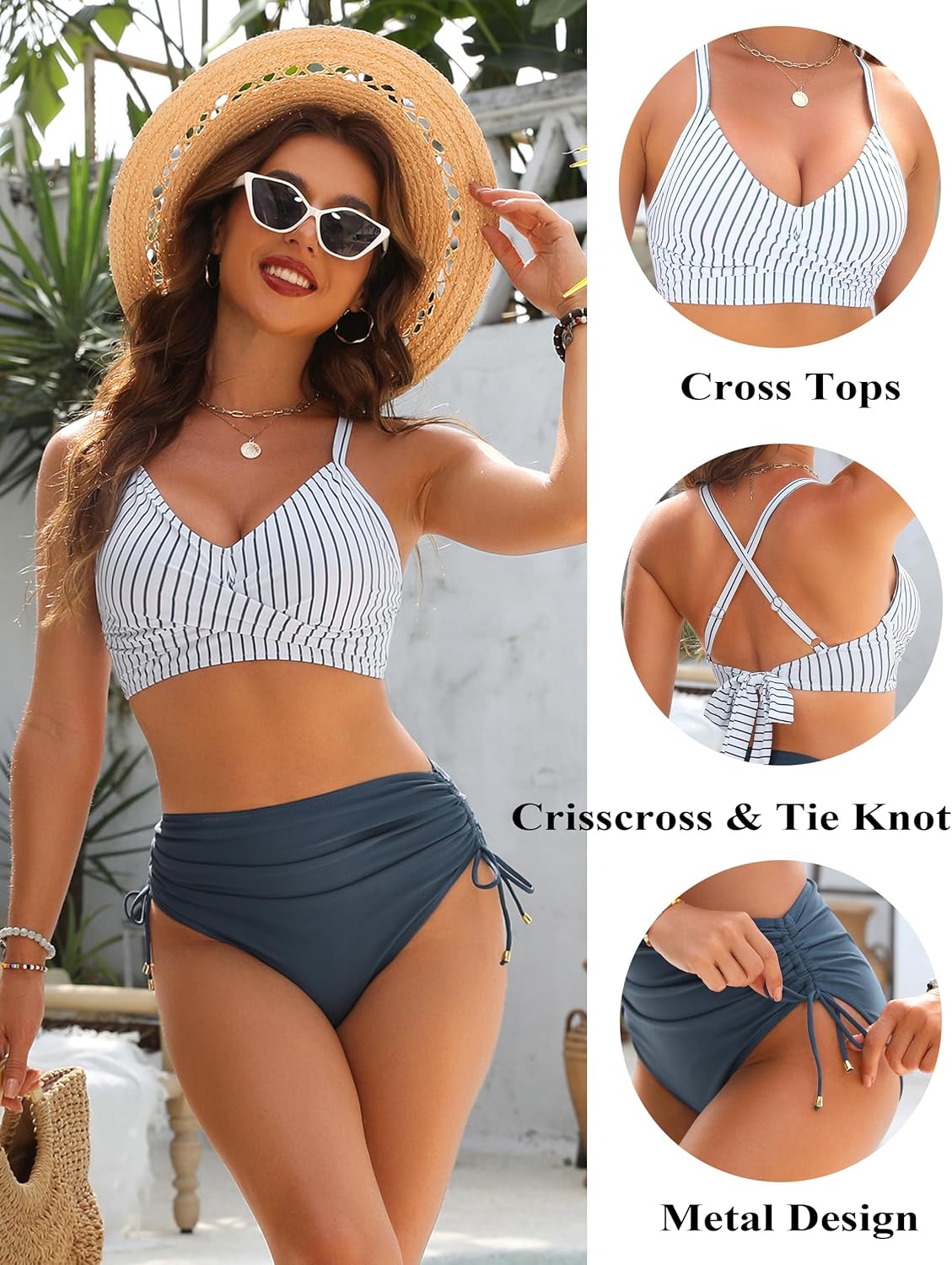 Blooming Jelly Womens High Waisted Bikini Sets Dra... - Image 6