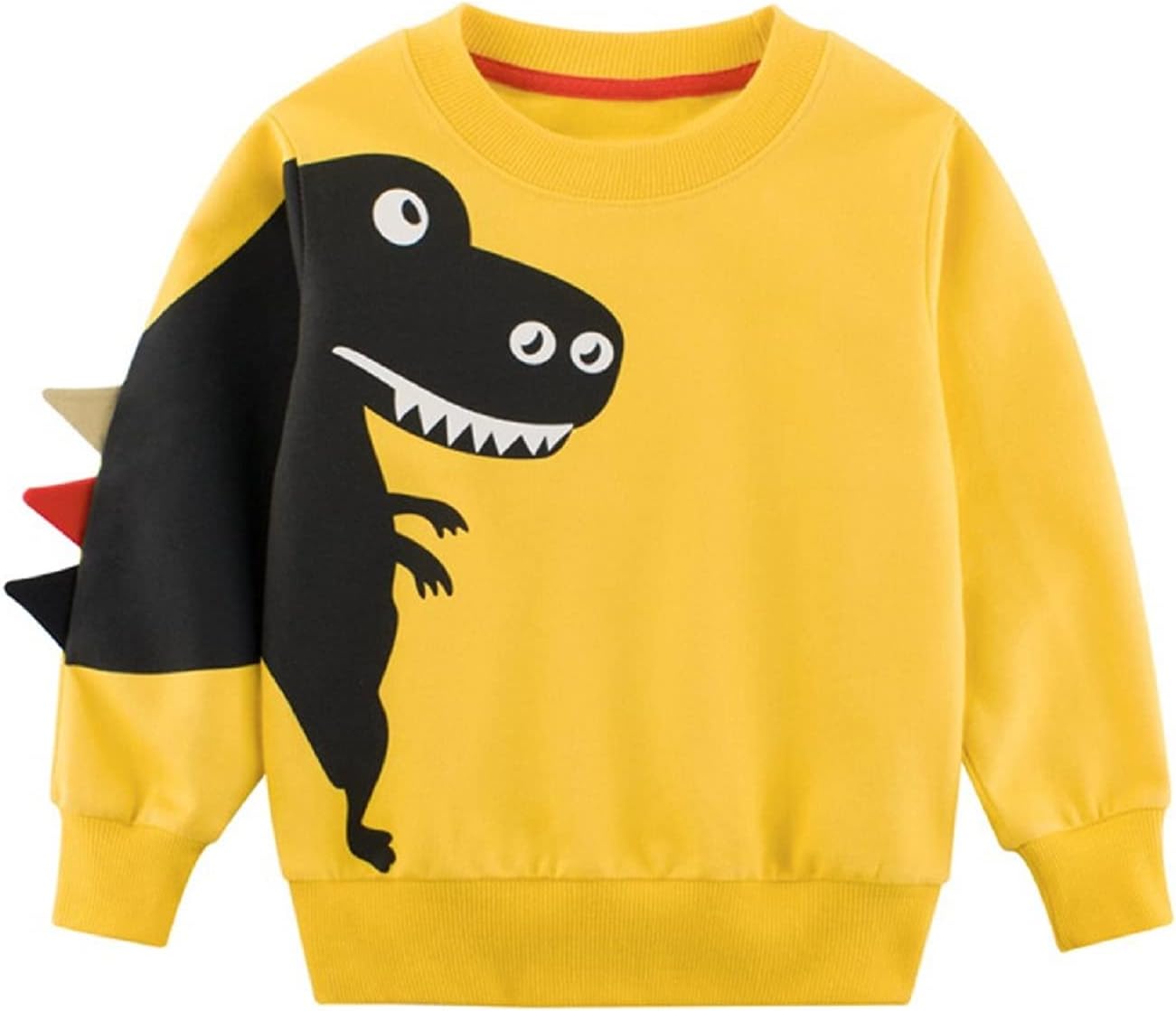 Boys Dinosaur Sweatshirt Kids 100% Cotton Shirt Cr... - Image 2