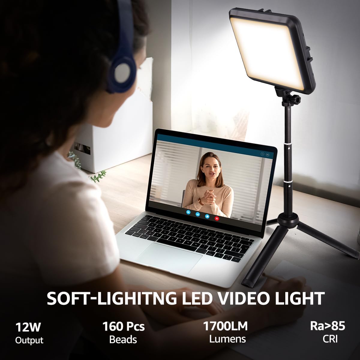 LED Photography Lighting Kit, NiceVeedi 2-Pack 8” ... - Image 3