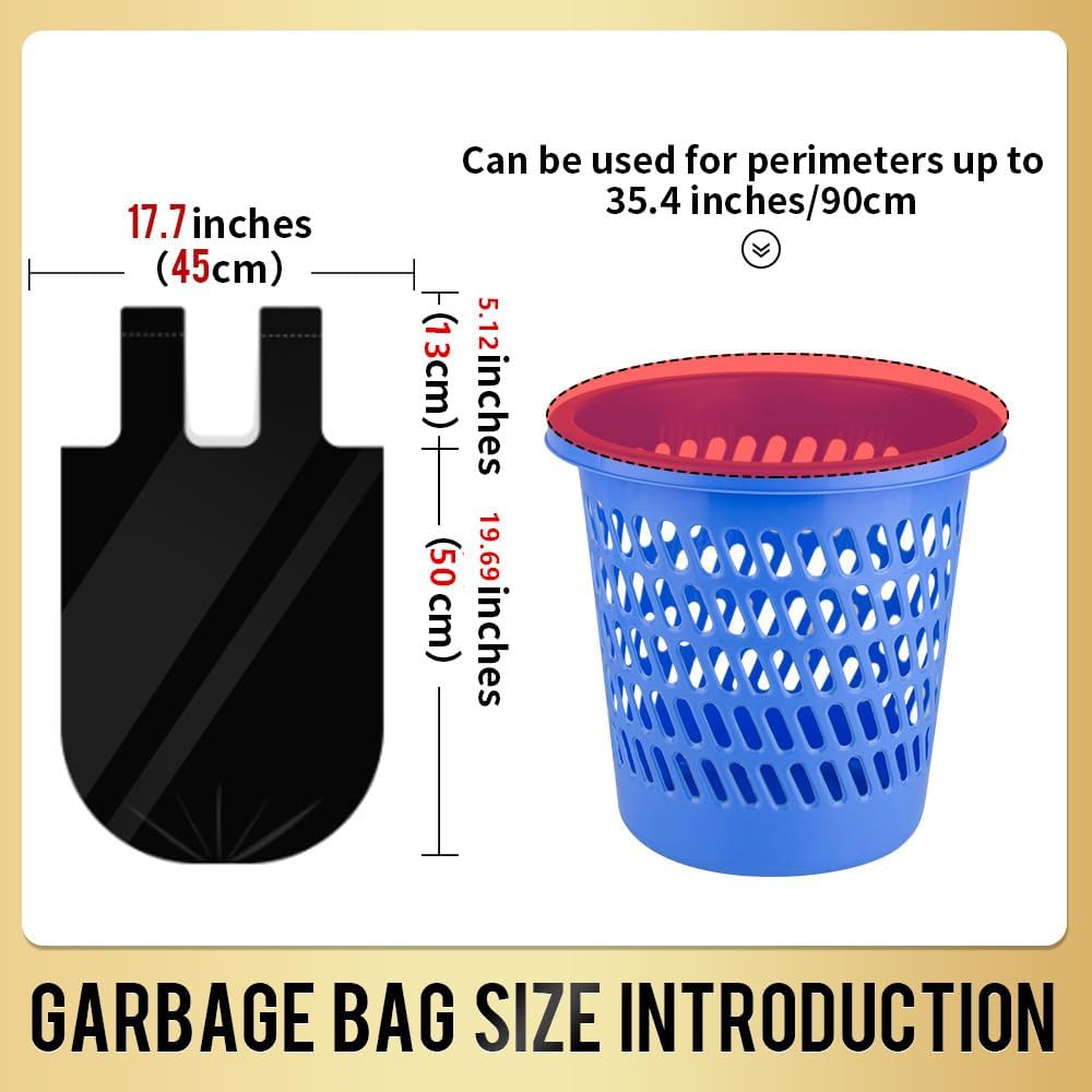Trash Bags, 5 Rolls/100 Counts Small Garbage Bags ... - Image 3