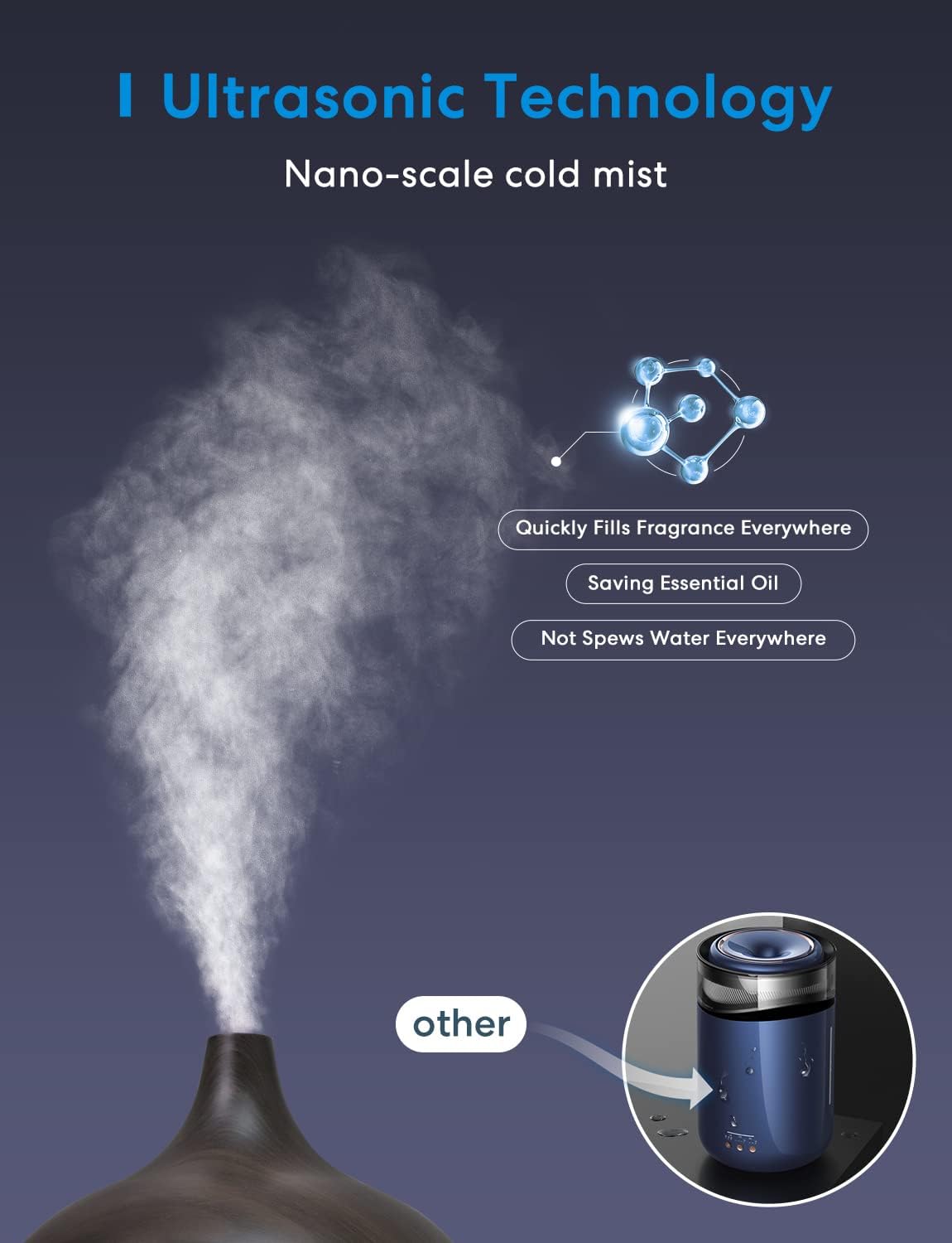 meross Smart WiFi Essential Oil Diffuser Works App... - Image 3