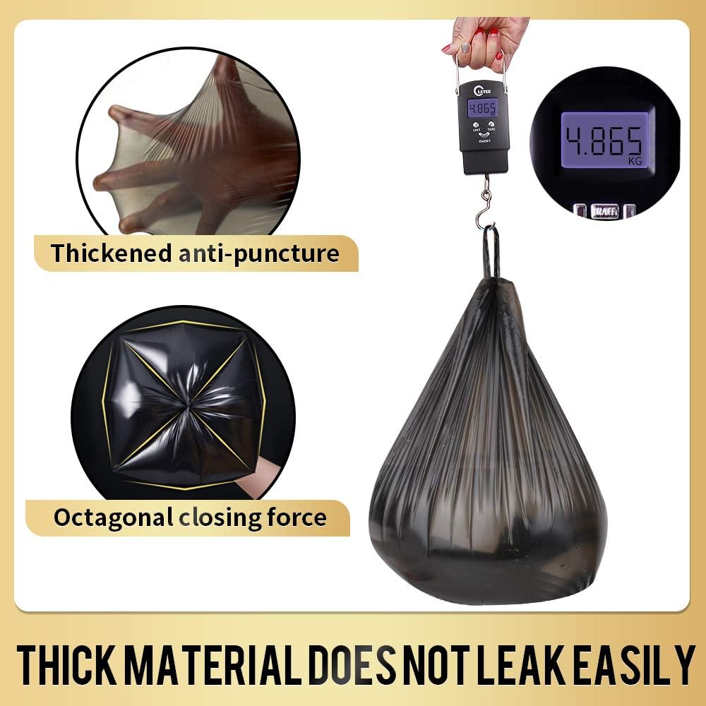 Trash Bags, 5 Rolls/100 Counts Small Garbage Bags ... - Image 4