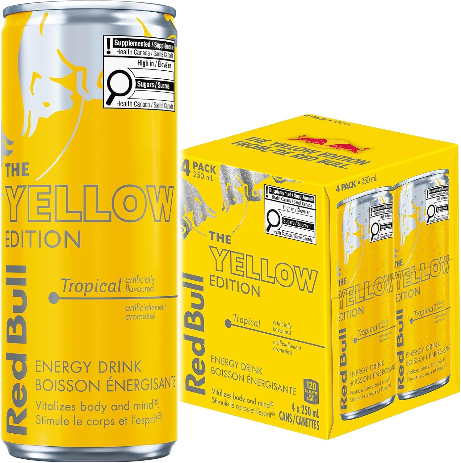 Red Bull Energy Drink, Tropical, 250ml (4 pack) - Image 2