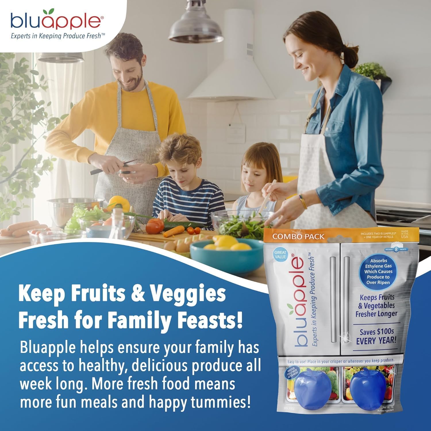 Bluapple Produce Saver Combo Pack - Keeps Fruits &... - Image 6