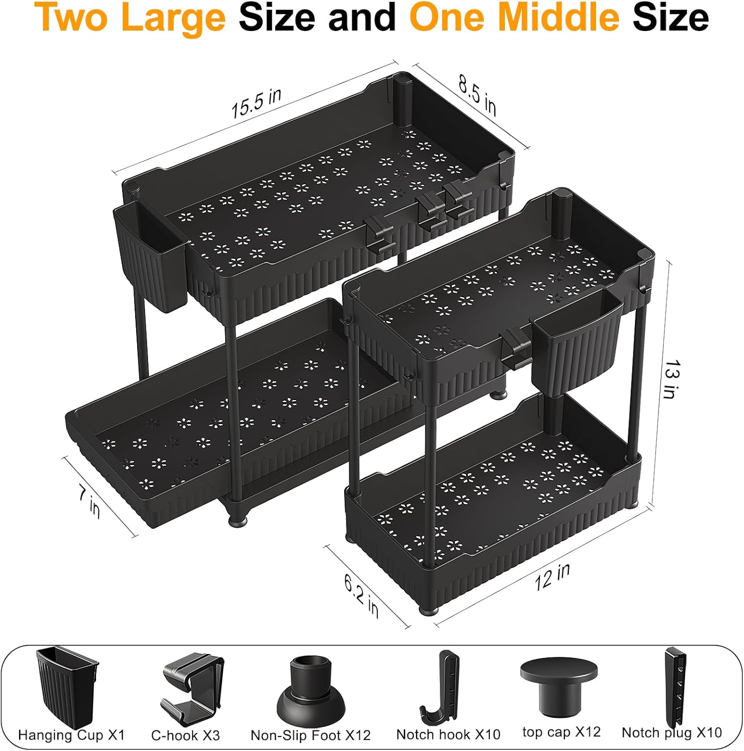Sevenblue Under Sink Organizer 3 Pack, Bathroom Or... - Image 5