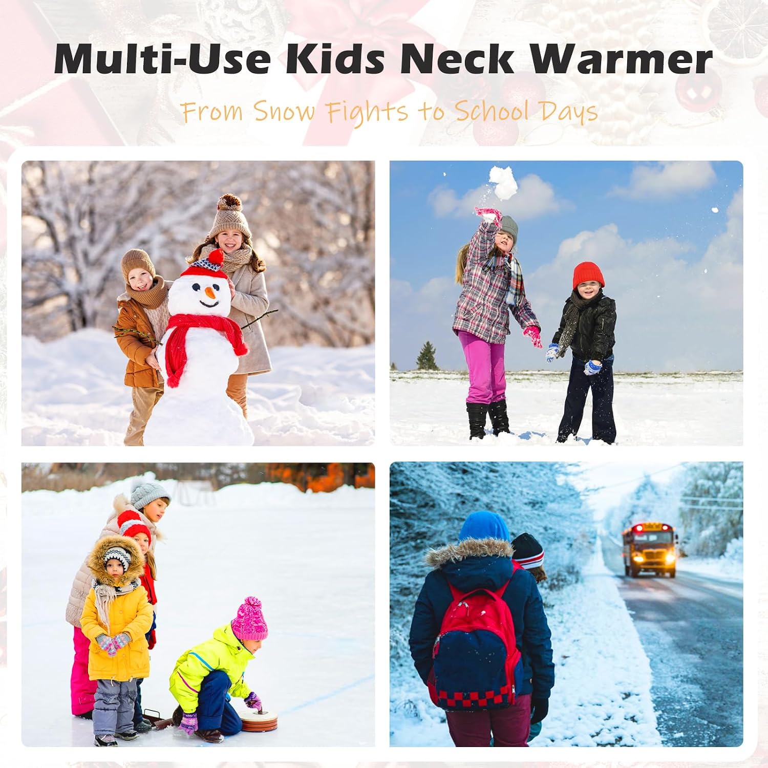 Unisex Kids Fleece-Lined Ribbed Thermal Knit Neck ... - Image 7