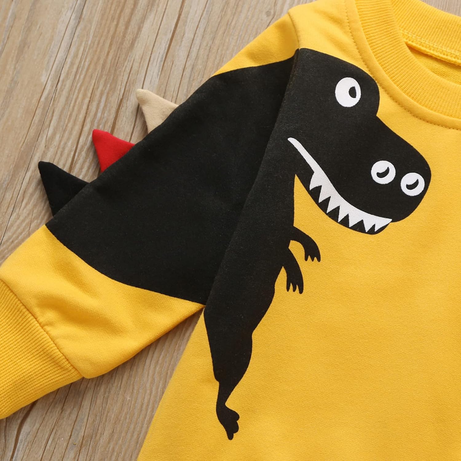 Boys Dinosaur Sweatshirt Kids 100% Cotton Shirt Cr... - Image 3