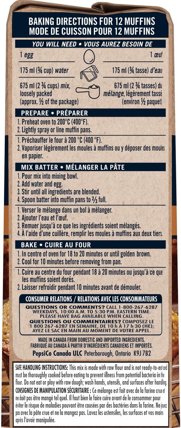 Quaker Muffin Mix Oatmeal Chocolate Chip, 900g - Image 4