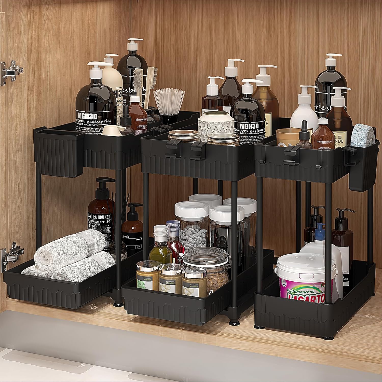 Sevenblue Under Sink Organizer 3 Pack, Bathroom Or... - Image 2