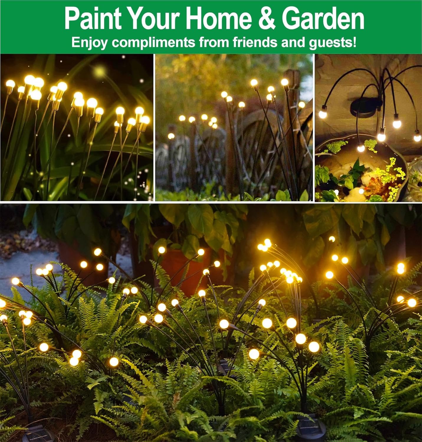 SIOTMERA 4Count Solar Lights Outdoor Waterproof IP... - Image 9