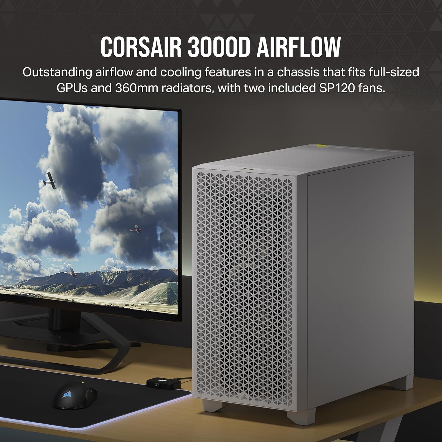 CORSAIR 3000D Airflow Mid-Tower PC Case – 2X SP120... - Image 3