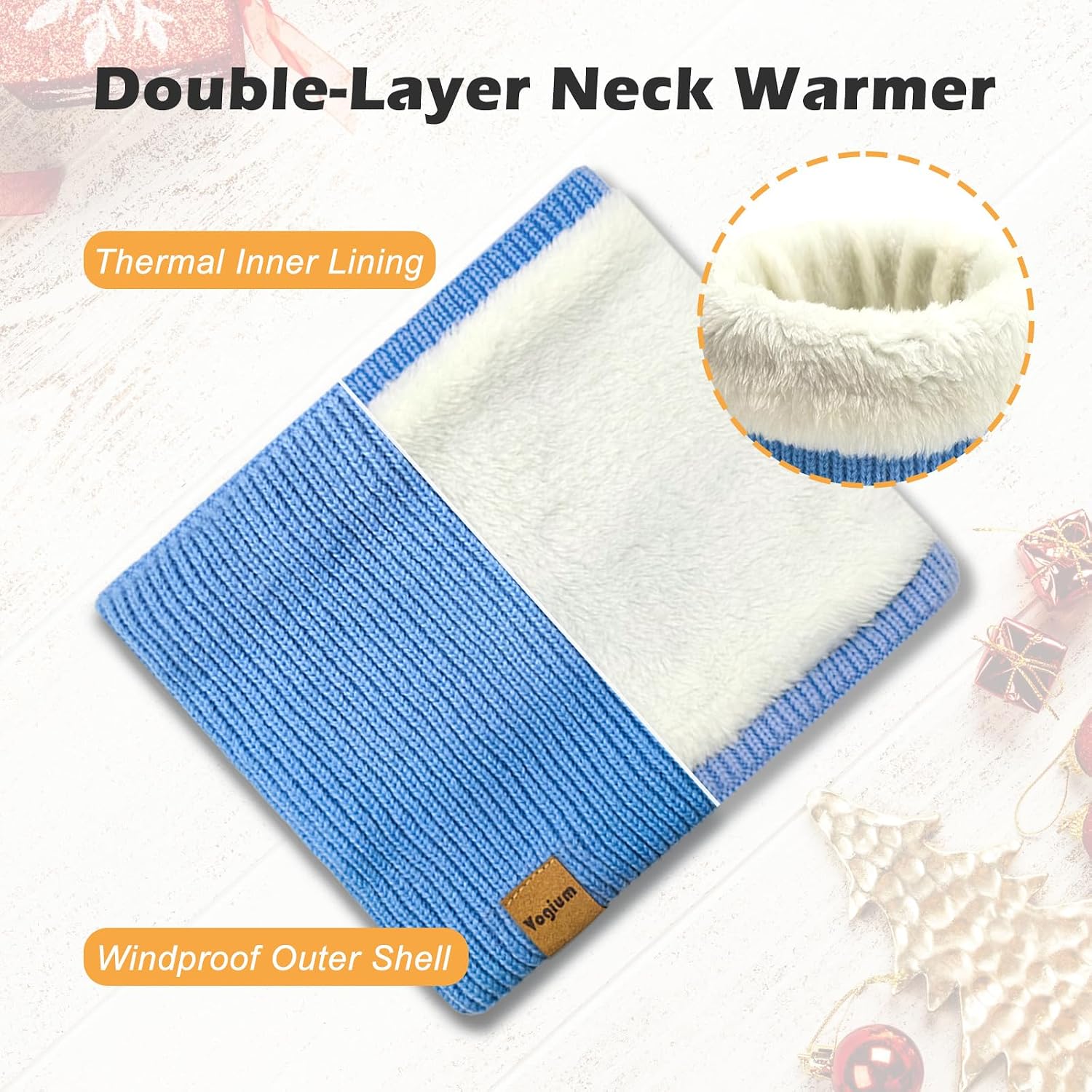 Unisex Kids Fleece-Lined Ribbed Thermal Knit Neck ... - Image 4