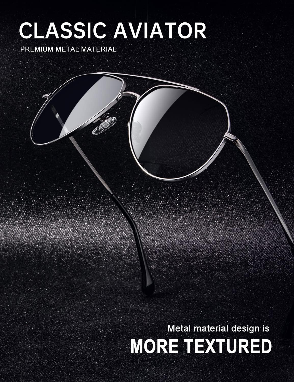 HENGOSEN Classic Aviator Sunglasses for Men Women,... - Image 5
