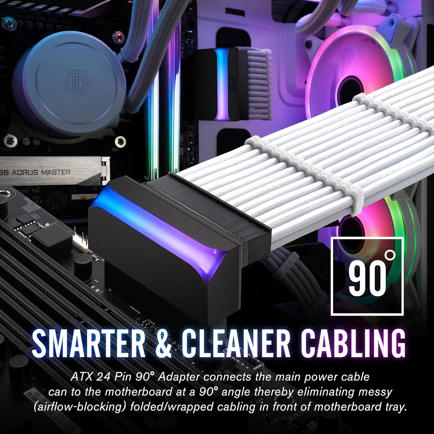 EZDIY-FAB ATX 24Pin 90 Degree Power Connector 5V 3... - Image 3