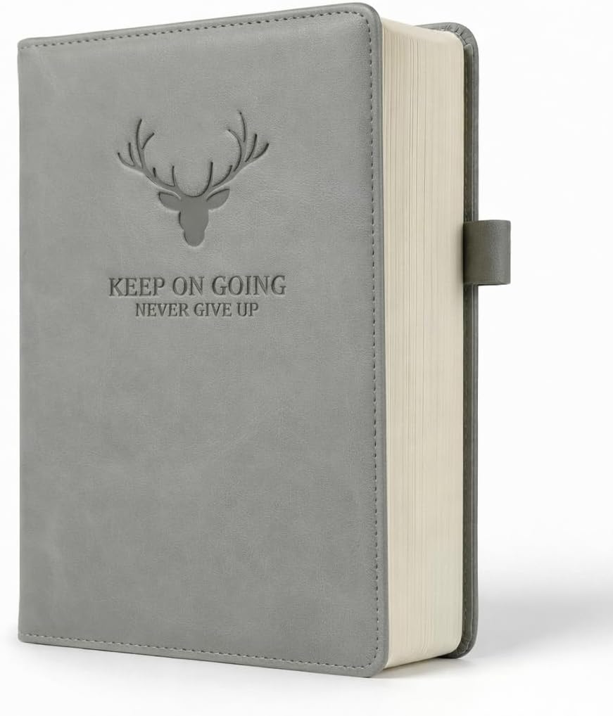 A5 Hardcover Wide Ruled Notebook, 10mm Lined Journ... - Image 2