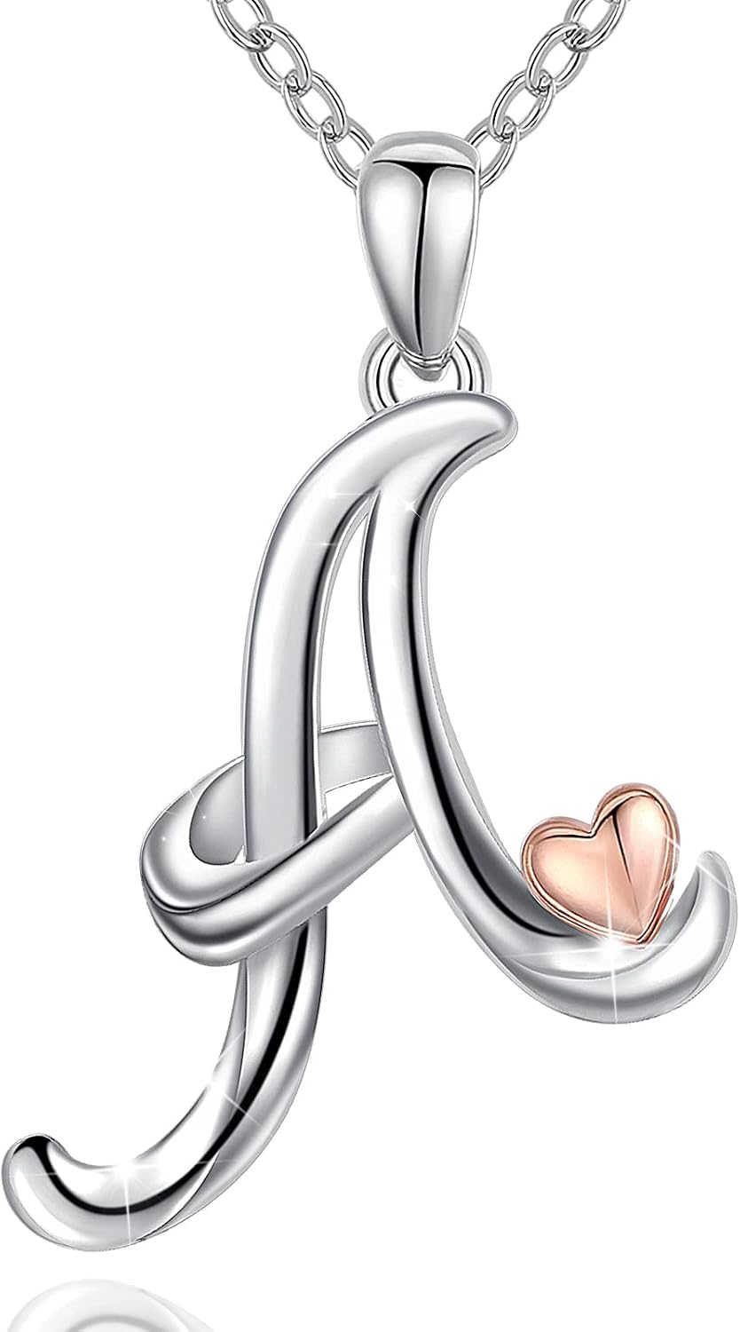 CELESTIA Sterling Silver Initial Necklaces 26 Lett... - Image 2
