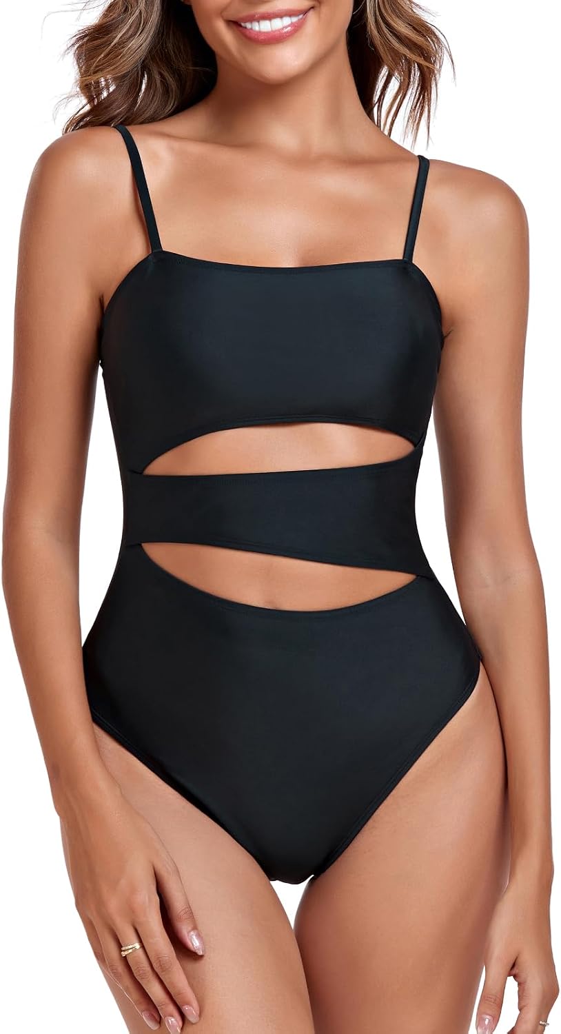 RELLECIGA Women's Geometric Cutout Bathing Suits A... - Image 3