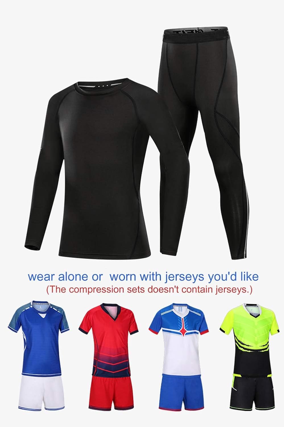 Kids' Girls Compression Base Layer Leggings Set Lo... - Image 6