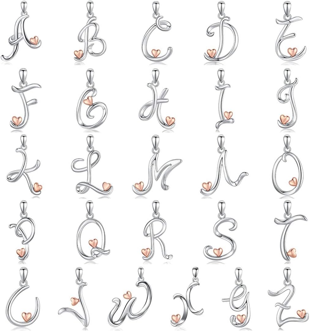 CELESTIA Sterling Silver Initial Necklaces 26 Lett... - Image 8