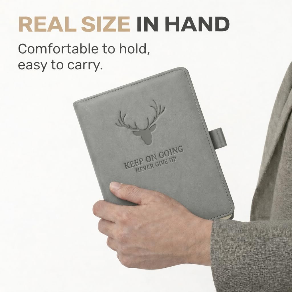 A5 Hardcover Wide Ruled Notebook, 10mm Lined Journ... - Image 8