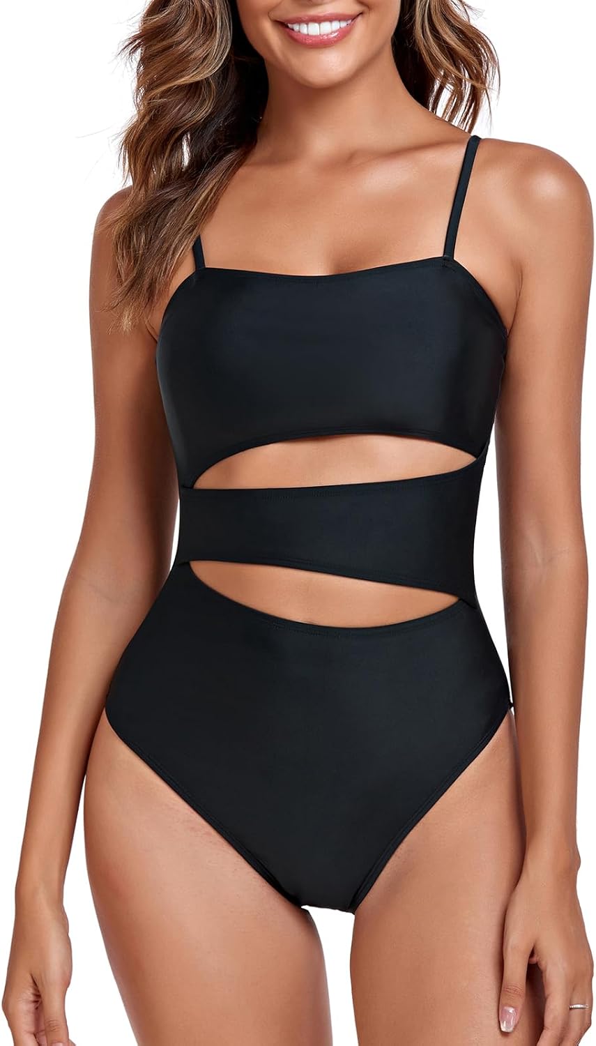 RELLECIGA Women's Geometric Cutout Bathing Suits A... - Image 2