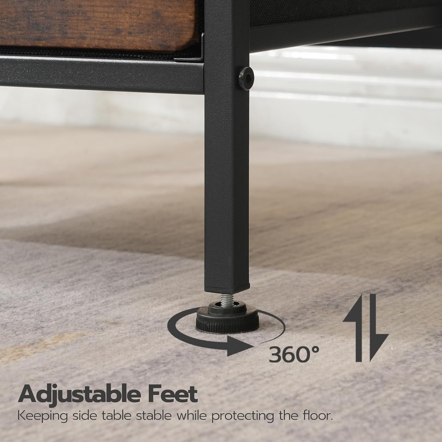 HOOBRO Nightstand with Charging Station, Bedside T... - Image 8