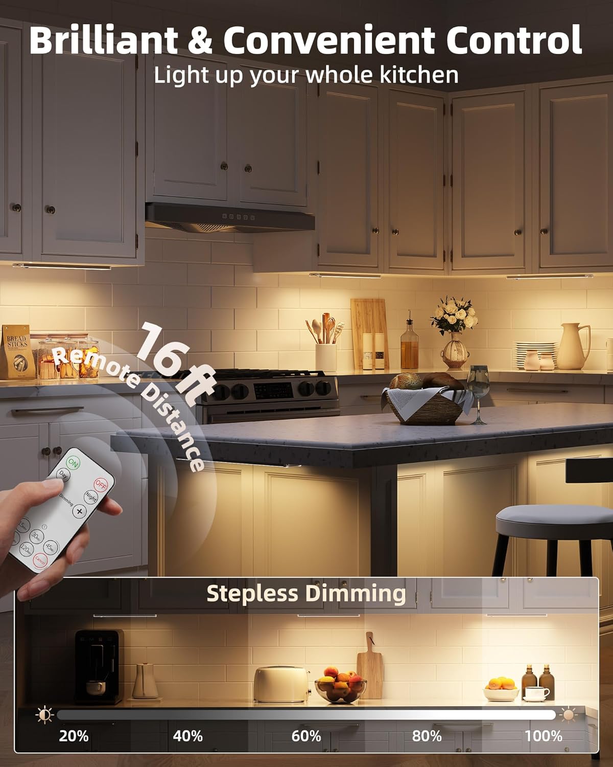 EZVALO Under Cabinet Lights, LED Closet Lights Wir... - Image 5